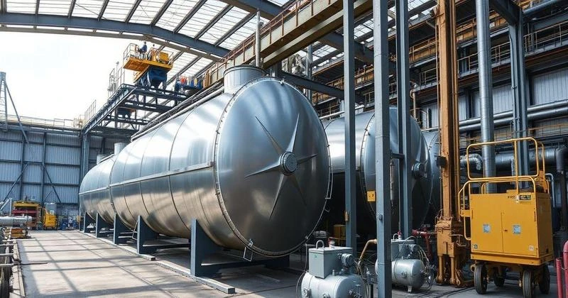 Montagem de tanques industriais